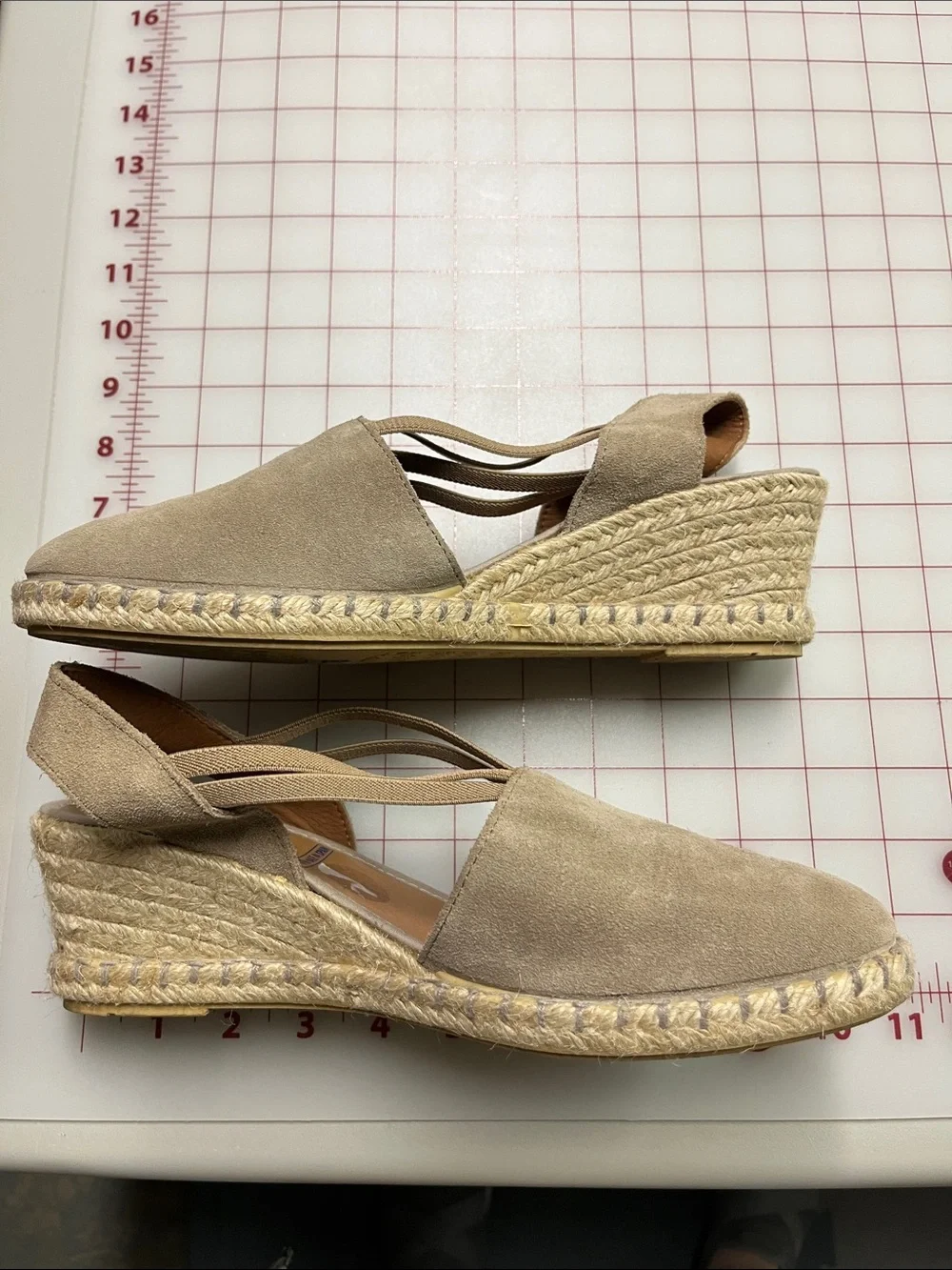 VERBENAS Casual Summer Beach Made in Spain Raffia 2.5 Wedge Tan Espadrilles SZ 8